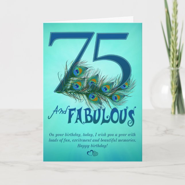 75th Birthday template Cards (Front)