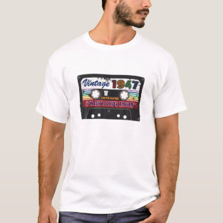 75Th Birthday, Vintage 1947 Men Women Cassette Tap T-Shirt