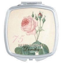 75th Birthday Vintage Rose Personalised