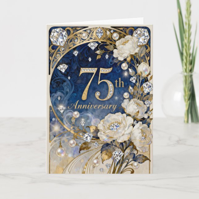 75th Diamond Fantasy Wedding Anniversary Card (Front)