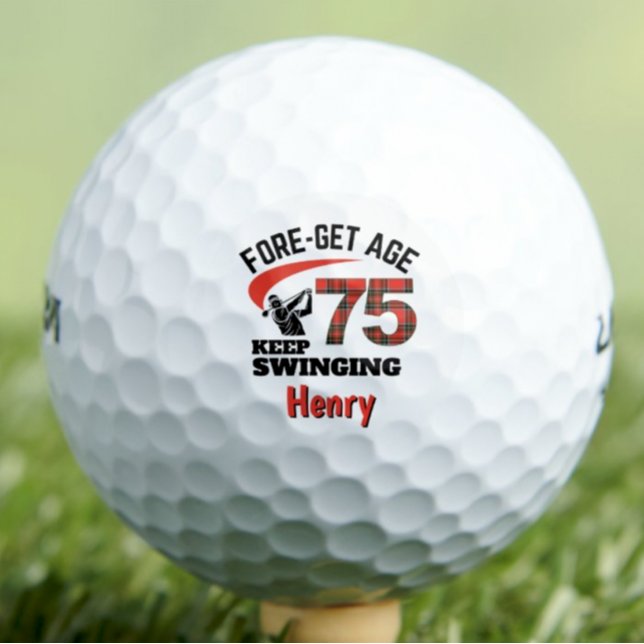 75th Golf Gift for Granddad – Keep Swinging 75th Balls (Creator Uploaded)