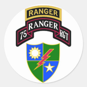 75th Infantry Ranger Regiment Scroll Classic Round Sticker