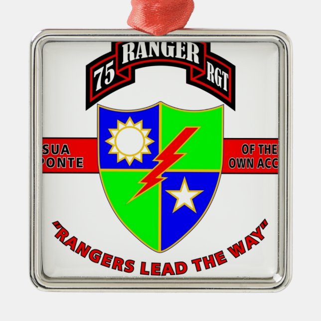 75TH RANGER BATTALION "ARMY RANGERS" METAL ORNAMENT (Front)