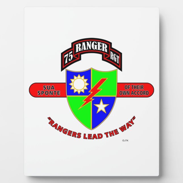 75TH RANGER BATTALION "ARMY RANGERS" PLAQUE (Front)