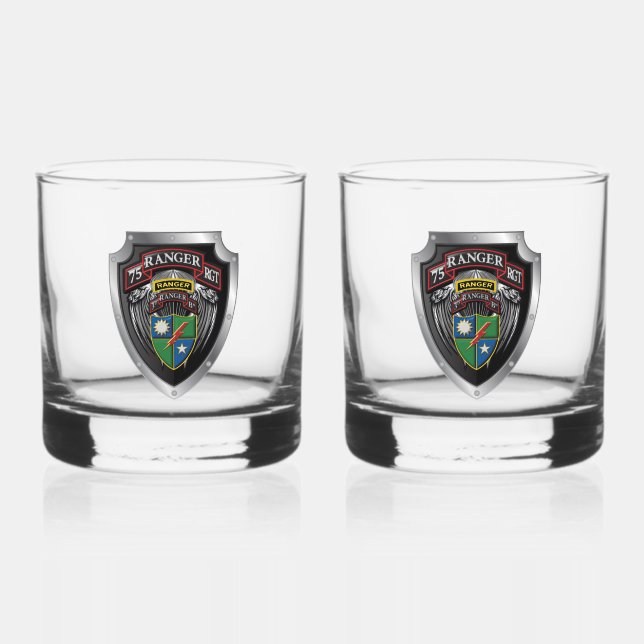 75th Ranger Regiment 3rd BAT Whiskey Glass (Front)