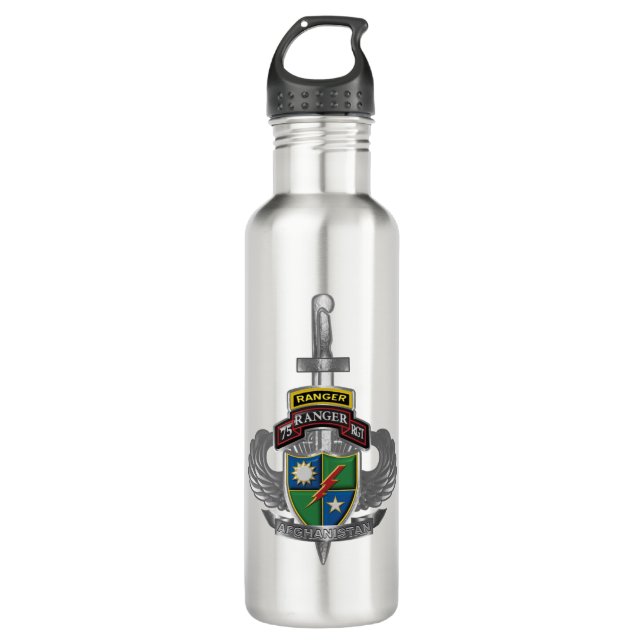 75th Ranger Regiment Afghanistan Veteran 710 Ml Water Bottle (Front)