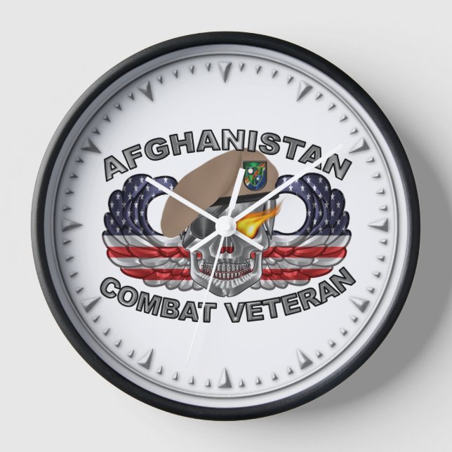 75th Ranger Regiment Afghanistan Veteran Clock (Front)