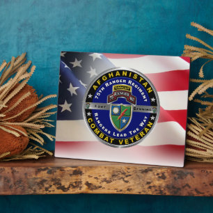 75th Ranger Regiment Afghanistan Veteran Plaque