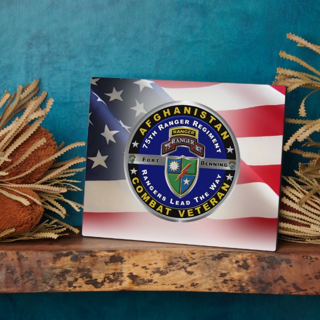 75th Ranger Regiment Afghanistan Veteran   Plaque (Side)