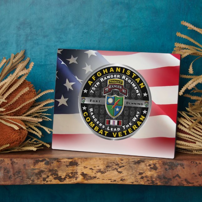 75th Ranger Regiment Afghanistan Veteran  Plaque (Side)
