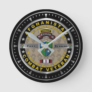 75th Ranger Regiment Afghanistan Veteran Round Clock