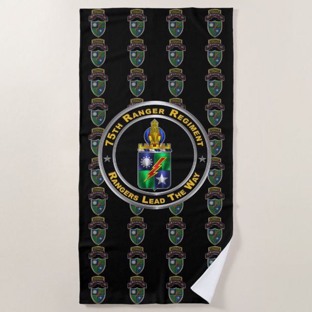 75th Ranger Regiment Beach Towel (Front)