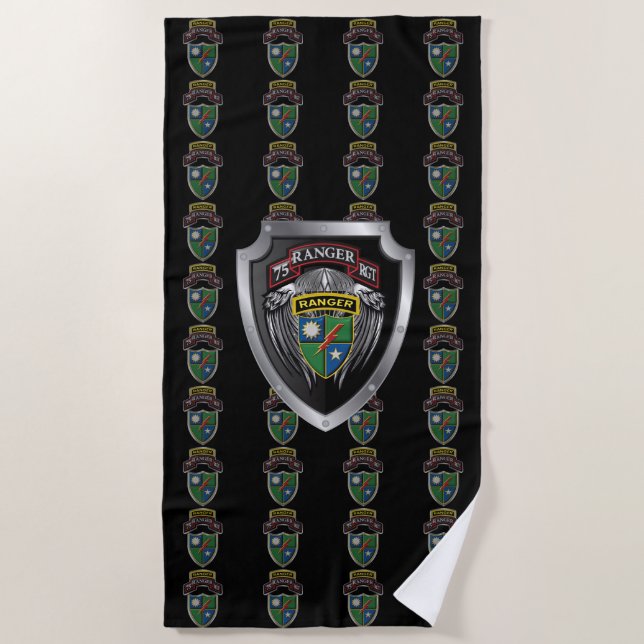 75th Ranger Regiment Beach Towel (Front)