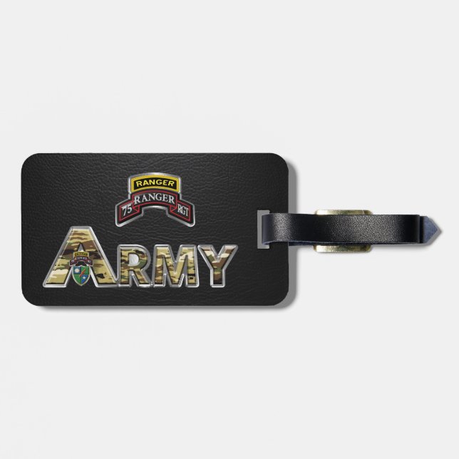 75th Ranger Regiment Luggage Tag (Back Horizontal)