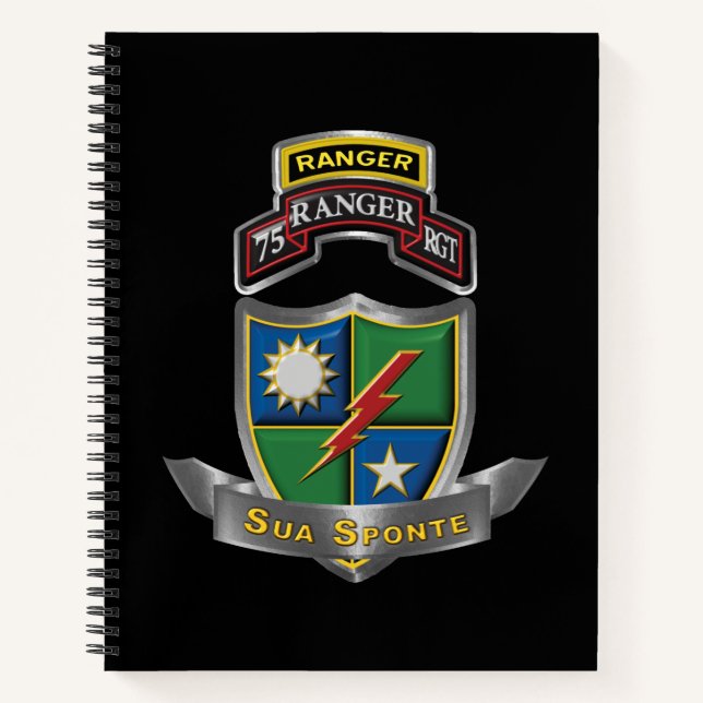 75th Ranger Regiment  Notebook (Front)