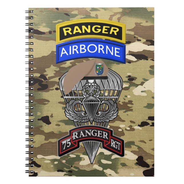 75th Ranger Regiment  Notebook (Front)
