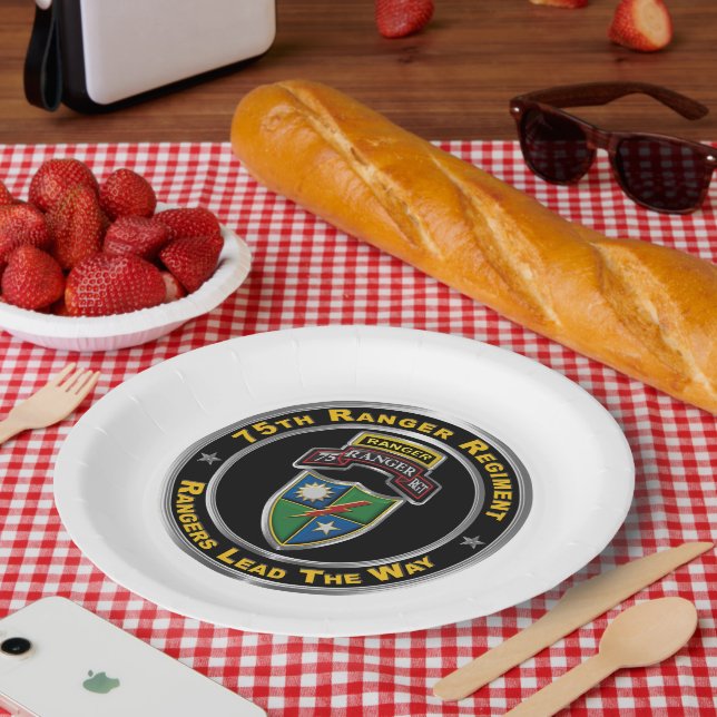 75th Ranger Regiment  Paper Plate (Picnic)