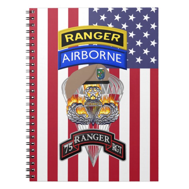 75th Ranger Regiment “Rangers Lead The Way" Notebook (Front)