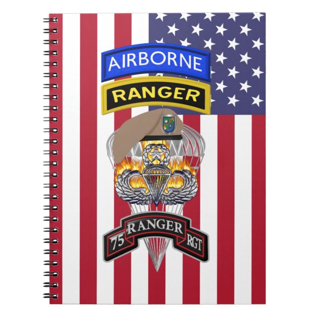 75th Ranger Regiment “Rangers Lead The Way" Notebook (Front)