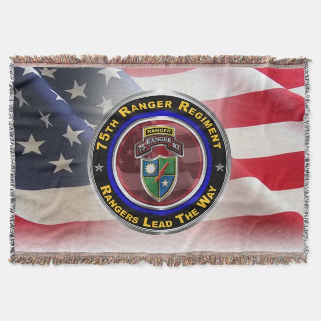 75th Ranger Regiment “Rangers Lead The Way” Throw Blanket (Front)
