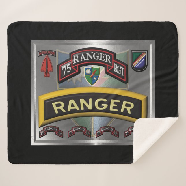 75th Ranger Regiment Sherpa Blanket (Front (Horizontal))