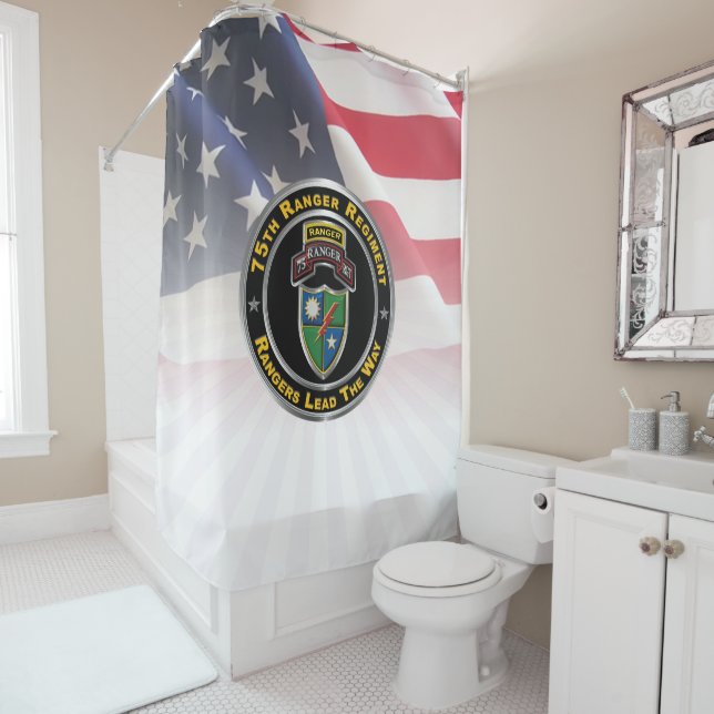 75th Ranger Regiment  Shower Curtain (In Situ)