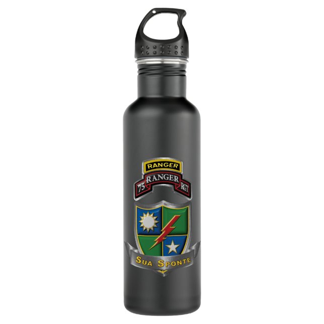 75th Ranger Regiment "Sua Sponte" 710 Ml Water Bottle (Front)