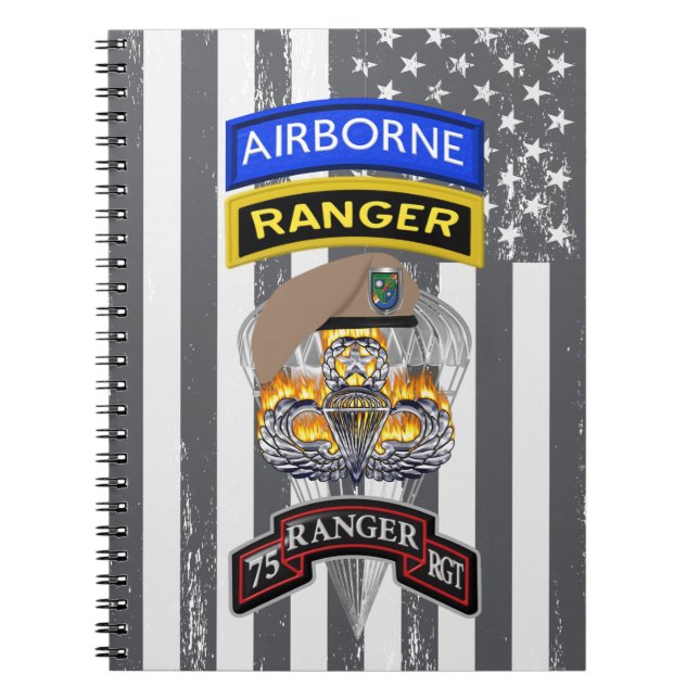 75th Ranger Regiment “Sua Sponte” Notebook (Front)