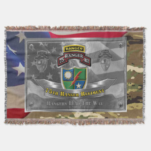 75th Ranger Regiment  Throw Blanket