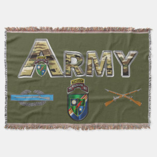 75th Ranger Regiment  Throw Blanket