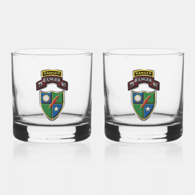 75th Ranger Regiment Whiskey Glass (Front)