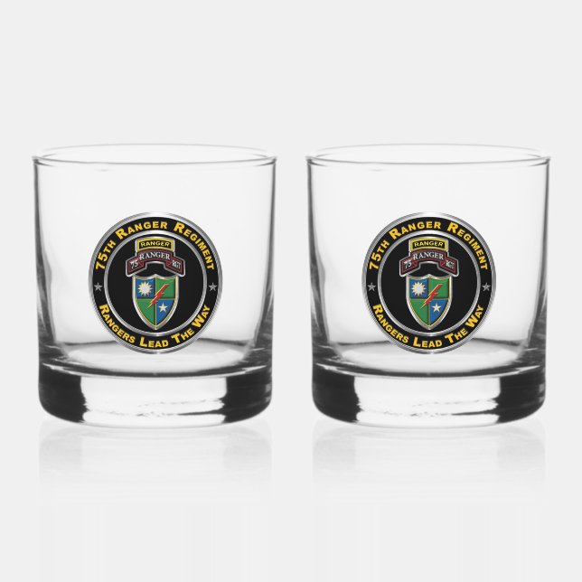 75th Ranger Regiment Whiskey Glass (Front)