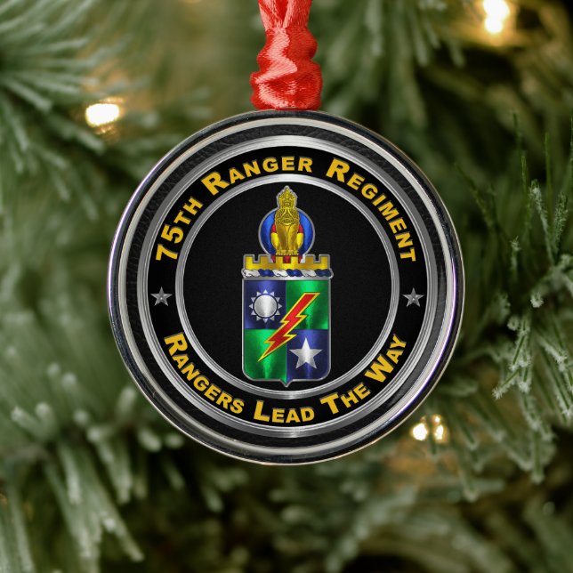 75th Ranger Regimental Crest Christmas   Metal Ornament (Tree)