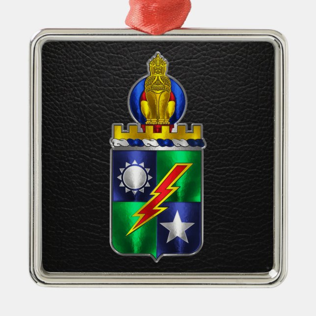 75th Ranger Regimental Crest Christmas   Metal Ornament (Front)