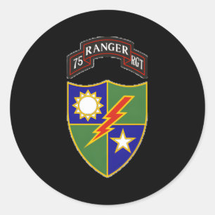 75Th Ranger Regit Classic Round Sticker