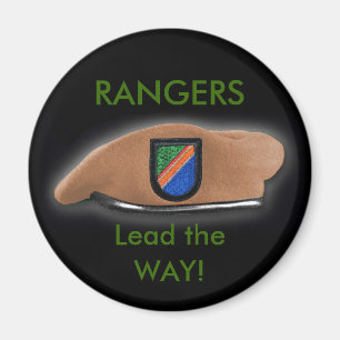 75th rangers patch veteran ww2 magnet beret flash