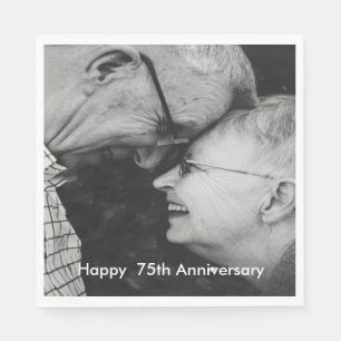 75th Wedding Anniversary Custom Photo Napkins