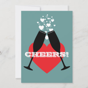 75th Wedding Anniversary Invitation - Cheers!