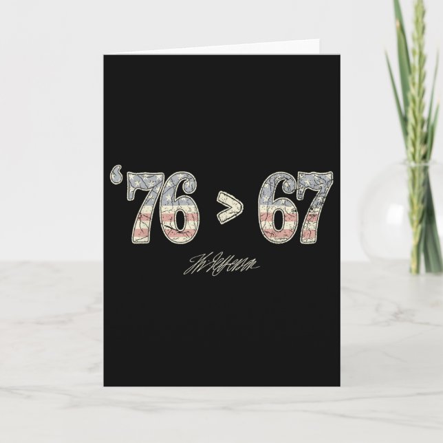 76 67 Thomas Jefferson Six Seven 6 7 Meme Gen Alph Card (Front)