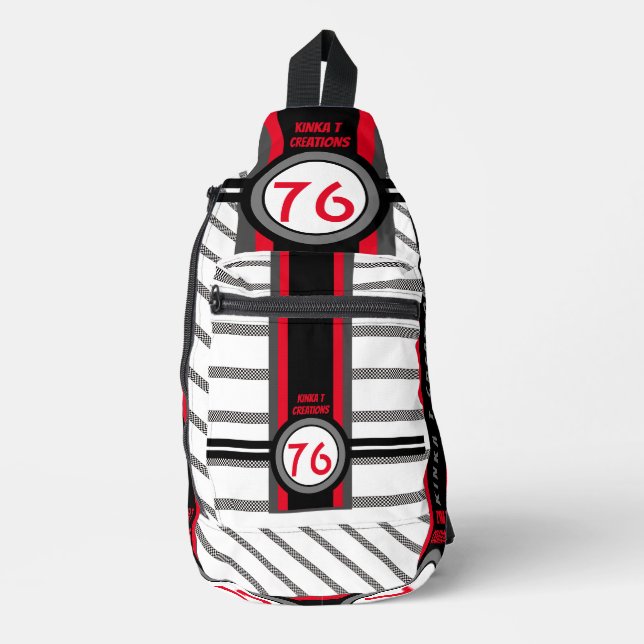 '76 Chequered Sling Bag (Front)