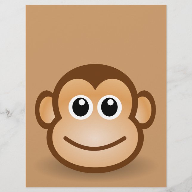 76-Free-Cute-Cartoon-Monkey-Clipart-Illustration Flyer (Front)