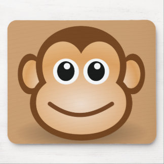 76-Free-Cute-Cartoon-Monkey-Clipart-Illustration Mouse Pad