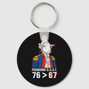 76 Greater Than 67 George Washington History Fun M Key Ring