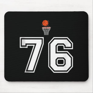 76 Number Basketball Style Vintage White Tank Top Mouse Pad