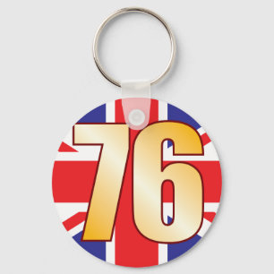 76 UK Gold Key Ring