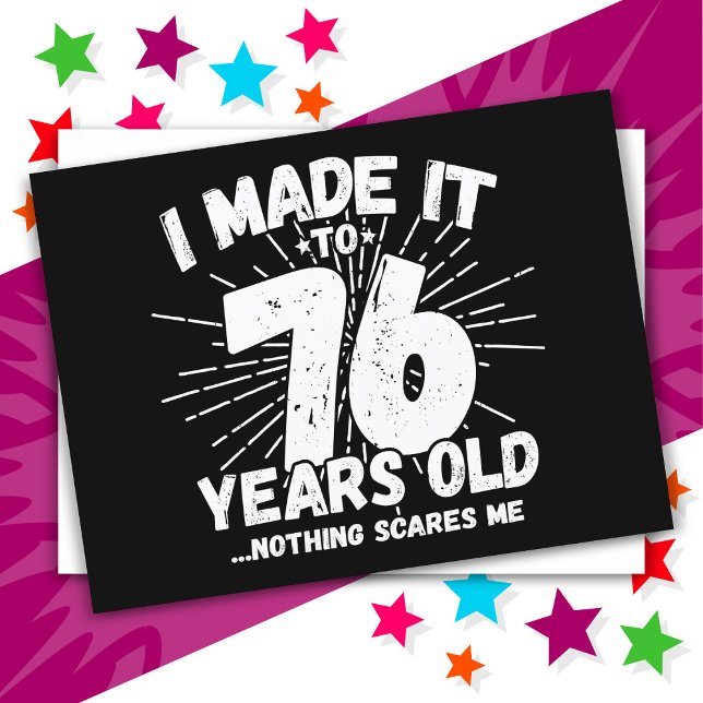 76 Year Old Sarcastic Meme Funny 76th Birthday Postcard (Creator Uploaded)