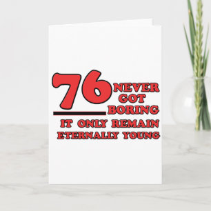 76 years Old birthday designs Card