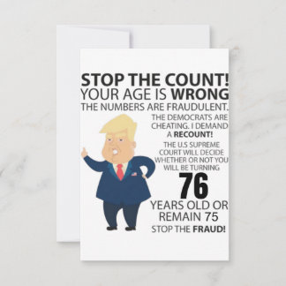 76 Years Trump Happy Birthday Present Funny