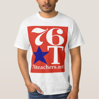 76Teachers Value TShirt Blue on Red
