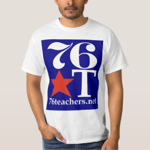 76Teachers Value TShirt Red on Blue